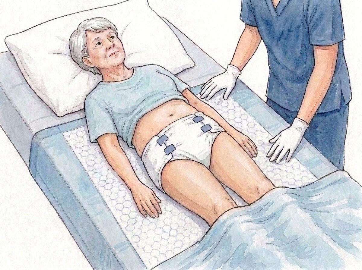 1. Υποσέντονο Mati πάνω στο σεντόνι, σε όλο το πλάτος, με τα πλαϊνά γυρισμένα από κάτω